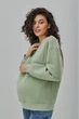 Базовый свитшот для беременных и кормящих oversize со скрытыми молниями S Kloya Юла Мама Оливковый - изображение 3