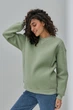 Базовый свитшот для беременных и кормящих oversize со скрытыми молниями S Kloya Юла Мама Оливковый - изображение 8