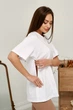 Хлопковая футболка для беременных и кормящих для любого срока Ankara XXL/3XL Lullababe Белый LB09AN102 - изображение 9