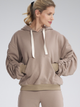 Bluza damska z kapturem kangurka Figl M801 M Beżowa (5902194407175) - obraz 1