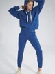 Bluza damska z kapturem kangurka Figl M801 XL Niebieska (5902194407151) - obraz 3