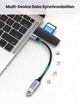 Кабель-Адаптер OTG Ugreen US203 Type-C male to USB 3.0 A female Thunderbolt 3 Nylon 70889 - зображення 4