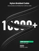 Кабель-Адаптер OTG Ugreen US203 Type-C male to USB 3.0 A female Thunderbolt 3 Nylon 70889 - зображення 7