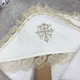Махрова крижма для хрещення Емілі 90х90 см біла - зображення 4