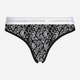 Majtki stringi damskie bawełniane Calvin Klein Underwear 000QF5733E1BP S Białe/Czarne (8719855403165) - obraz 4