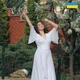 Вечірня довга біла сукня FashionYouWant L/XL білий 43247558 - зображення 2
