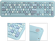 Комплект бездротовий VHG Mofii 666 Turquoise, клавіатура + миша - изображение 5