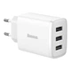 Сетевое зарядное устройство Baseus 3USB 3.4A тройной адаптер 17W, Белый - изображение 2