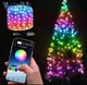 Розумна світлодіодна LED гірлянда Smart Роса стрічка 10 метрів музична RGB 5050 з Bluetooth додатком водостійка від USB з мікрофоном - зображення 2