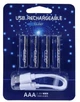 Акумулятор батарейка, що перезаряджається NiZn AAA 1.6V 500mWh Type-C USB CLDP 4 шт - зображення 1