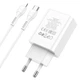 Мережевий зарядний пристрій HOCO C100A PD20W+QC3.0 + Type-C to Lightning / White - зображення 3