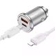 Автомобільний зарядний пристрій Hoco NZ10 Handy PD45W+QC3.0 + Type-C to Lightning - зображення 2