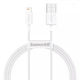 Кабель Baseus CALYS-A03 Superior Series Fast Charging Lightning 2.4A 1m white - изображение 1