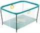 Манеж дитячий ігровий KinderBox люкс Бірюзовий сова з дрібною сіткою (R 556) - зображення 1