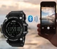 Мужские часы Skmei 1227 Черные (шагомер, Bluetooth) подсветка - изображение 9