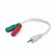 Аудио-кабель Cablexpert (CCA-417W) 3.5 mm 4-pin-3.5 mm stereo + mono microphone sockets 0.2 м, стерео, White - изображение 2