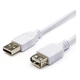 Кабель Atcom USB - USB V 2.0 (M/F), удлинитель, 0.8 м, белый (3788) - изображение 1