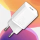 Мережевий зарядний пристрій Baseus Quick Charger адаптер Type-C з швидкою зарядкою, 20W, Білий - зображення 1