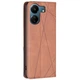 Чохол-книжка з кишеньками UniCase Geometric Pattern для Xiaomi Redmi 13C / Poco C65 - Brown - зображення 3