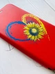 Чохол-книжка з малюнком для Samsung Galaxy A51 (A515) Червоний :: Серце з соняхом (принт 260) - зображення 2