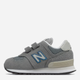 Buty sportowe chłopięce na rzepy New Balance 574 IV574BA1 23.5 Szare (195481364236) - obraz 3