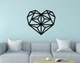 Декоративне панно на стіну з дерева Upwood Decor кальп Серце kalp Heart 80 х 90.4 см black - зображення 1