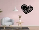 Декоративное панно на стену из дерева Upwood Decor Сердце Семья Heart Family 70 х 81.9 см black - изображение 1