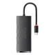 USB-хаб Baseus Lite Series 4-Port Type-C HUB Adapter (Type-C to USB 3.0*4) (WKQX030301) 25cm Black - зображення 2
