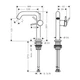Смеситель для раковины 150 Fine CoolStart Hansgrohe Tecturis S (цвет - хром), без донного клапана 73341000 - изображение 4