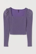 Топ из блестящего трикотажа для женщины H&M Divided 0907953-003 M Фиолетовый - изображение 1