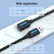 Кабель Vention (CBHBF) USB 3.0 Type-A Male to Type-A Female 2A 1m, Black - изображение 3