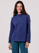 Sweter damski z bawełny BeWear B268 M Indigo (5905563718063) - obraz 1