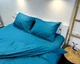 Постельное белье LARA сатин-страйп LUX turquoise d13227е160 с простынью на резинке 160х200х25 евро - изображение 2