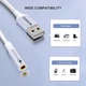 Кабель MOSWAG USB to AUX 0.2м white - изображение 2
