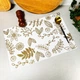 Белая прямоугольная сервировочная салфетка 45*30 см Золотые цветы (17-А) - изображение 2