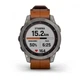 Смарт-годинник Garmin Fenix 7 Sapphire Solar Titanium with Chestnut Leather Band (010-02540-31) - зображення 2