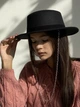 Капелюх фетровий канотьє з ланцюгом D.Hats колір чорний - зображення 1