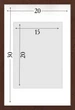 Фоторамка деревянная 20х30 под фото 15х20 багет: DL1507-13 Темно-коричневый (с антибликовым стеклом 2мм, паспарту белое, двп) EmojiFrame - изображение 6