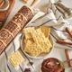 Скалка деревянная с резным рельефным узором №16 для теста печенья (5581) - изображение 3