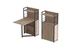 Стол книжка с этажеркой Практик 1 Ferrum-decor 1200x640x990 Черный металл ДСП Дуб Сан-Марино 16 мм (PRA102) - изображение 1