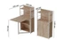 Стіл книжка з етажеркою Практик 1 Ferrum-decor 1200x640x990 Білий метал ДСП Дуб Сан-Маріно 16 мм (PRA109) - зображення 3