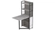 Стол книжка с этажеркой Практик 2 Ferrum-decor 1555x640x990 Черный металл ДСП Бетон 16 мм (PRA207) - изображение 3