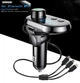 Трансмітер FM MOD CAR Q15 модулятор для авто із зарядкою typeC/microUSB/Lightning Bluetooth Чорний - зображення 6