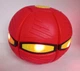 Складной игровой мячик фрисби Flat Ball Disc мяч трансформер летающая тарелка светящаяся с 6 LED красный - изображение 4