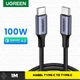 Кабель UGREEN US316 USB-C Cable Aluminum Case with Braided 1m (UGR-70427) черный - изображение 3