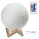 Аккумуляторный ночник светильник 3D MOON LAMP Луна 15 см с пультом управления 16 цветов - изображение 2