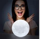 Аккумуляторный ночник светильник 3D MOON LAMP Луна 15 см с пультом управления 16 цветов - изображение 3
