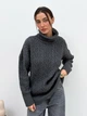 Свитер вязаный оверсайз женский ARTKNIT Оливия One Size Графит (4823093453357) - изображение 1