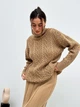 Свитер вязаный оверсайз женский ARTKNIT Оливия One Size Карамель (4823093453302) - изображение 3