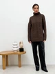 Свитер вязаный оверсайз женский ARTKNIT Оливия One Size Коричневый (4823093453364) - изображение 4